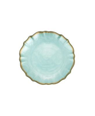 Baroque Glass Cocktail Plate 6" D