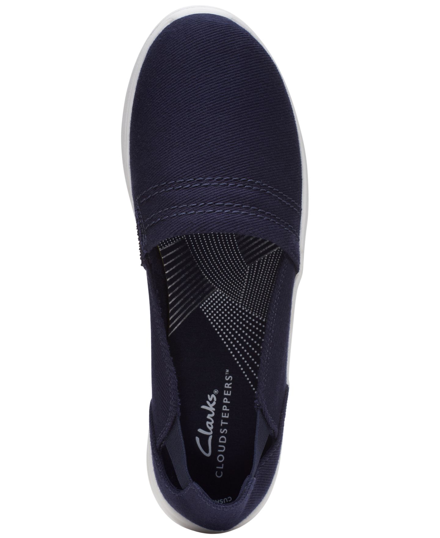 Женские кроссовки Clarks Cloudsteppers Breeze Step II Slip On, цвет: Тёмный тёмно-синий — фото 5
