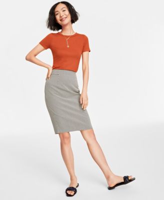 On 34th Women's Double-Weave Pencil Skirt, Created for Macy's - Macy's