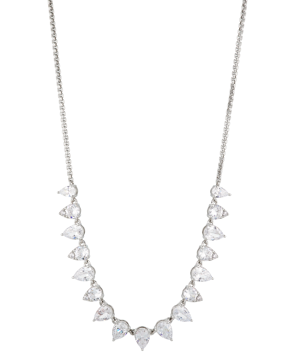 Eliot Danori 18k Gold-Plated Pink Cubic Zirconia & Stone Statement Necklace, + extender, Created for Macy's