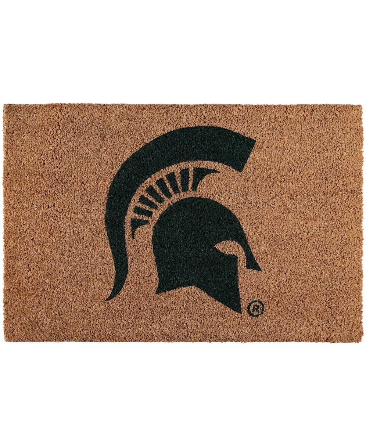 Memory Company Michigan State Spartans Logo 20'' X 30'' Coir Doormat In Brown