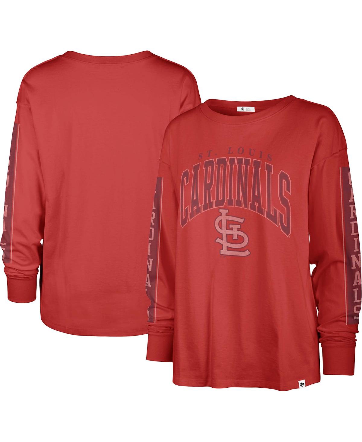 Women's '47 Red St. Louis Cardinals Statement Long Sleeve T-Shirt Size: Small