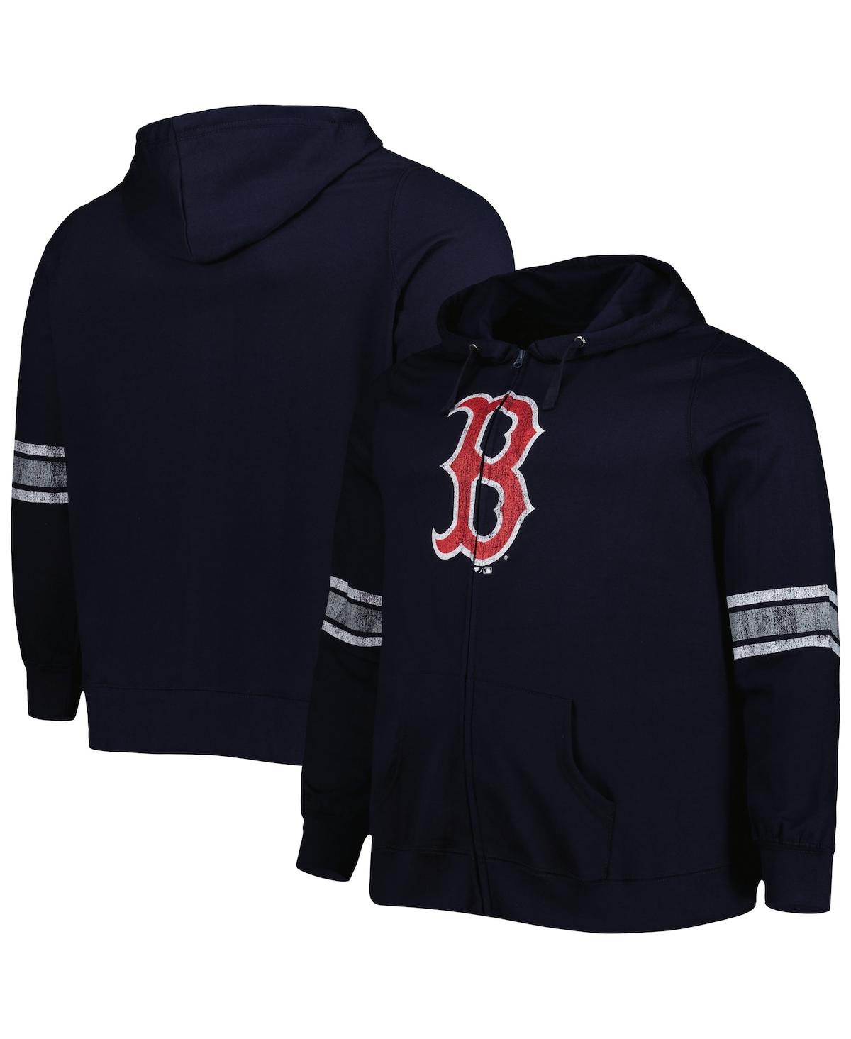 Boston Red Sox Profile Women's Plus Size Pullover Hoodie - Navy