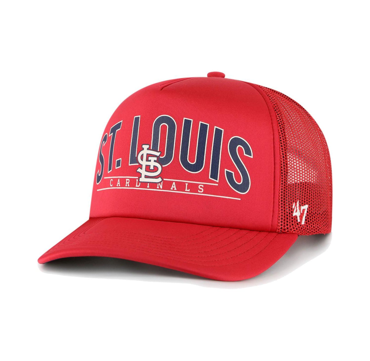 Men's Red St. Louis Cardinals Backhaul Foam Trucker Snapback Hat