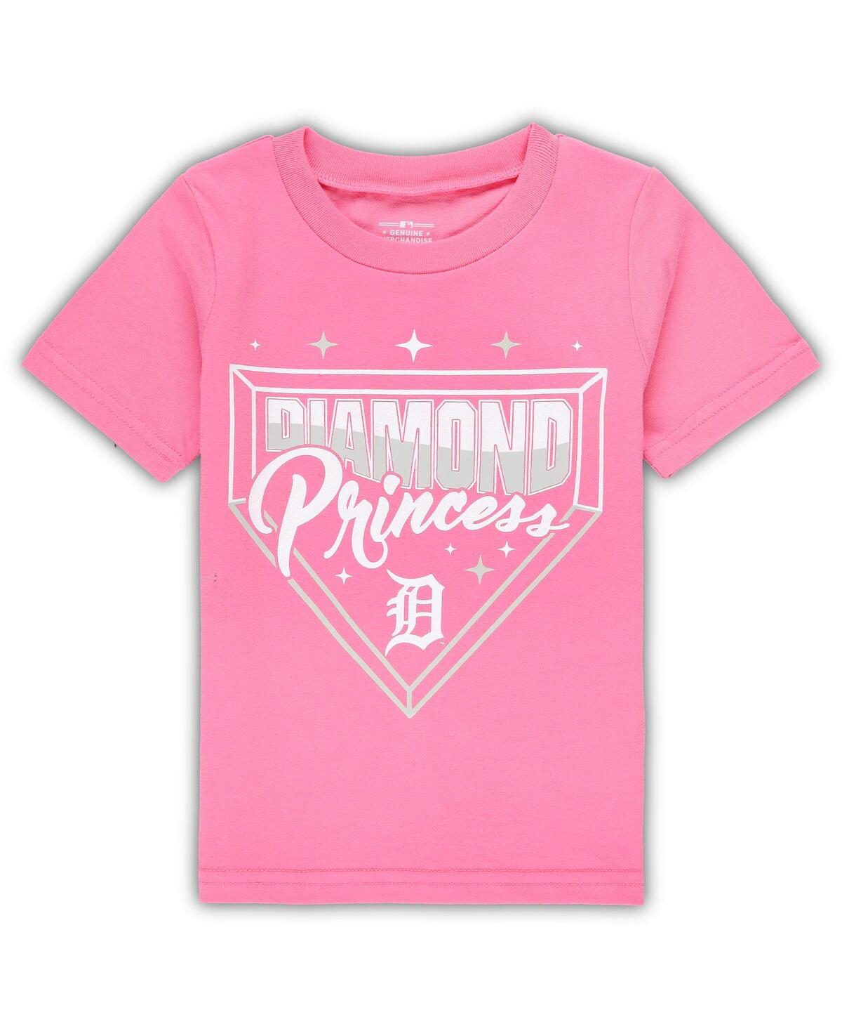 Shop Outerstuff Toddler Girls Pink Detroit Tigers Diamond Princess T-shirt