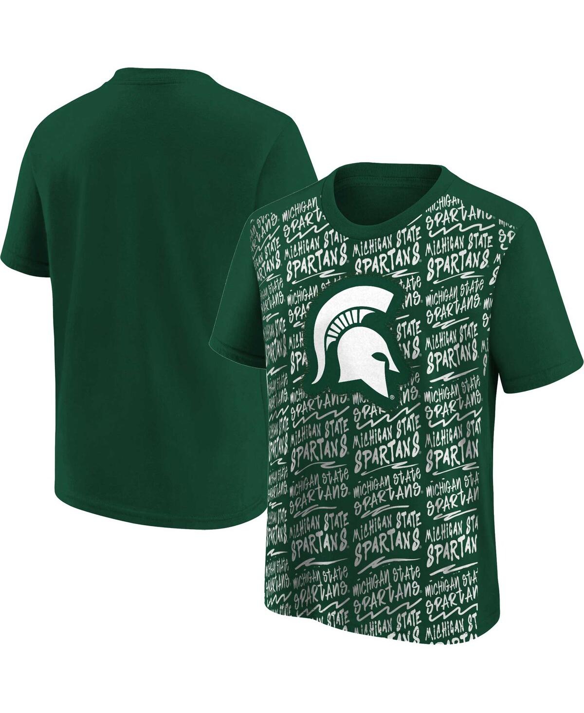 Outerstuff Kids' Big Boys And Girls Green Michigan State Spartans Exemplary T-shirt