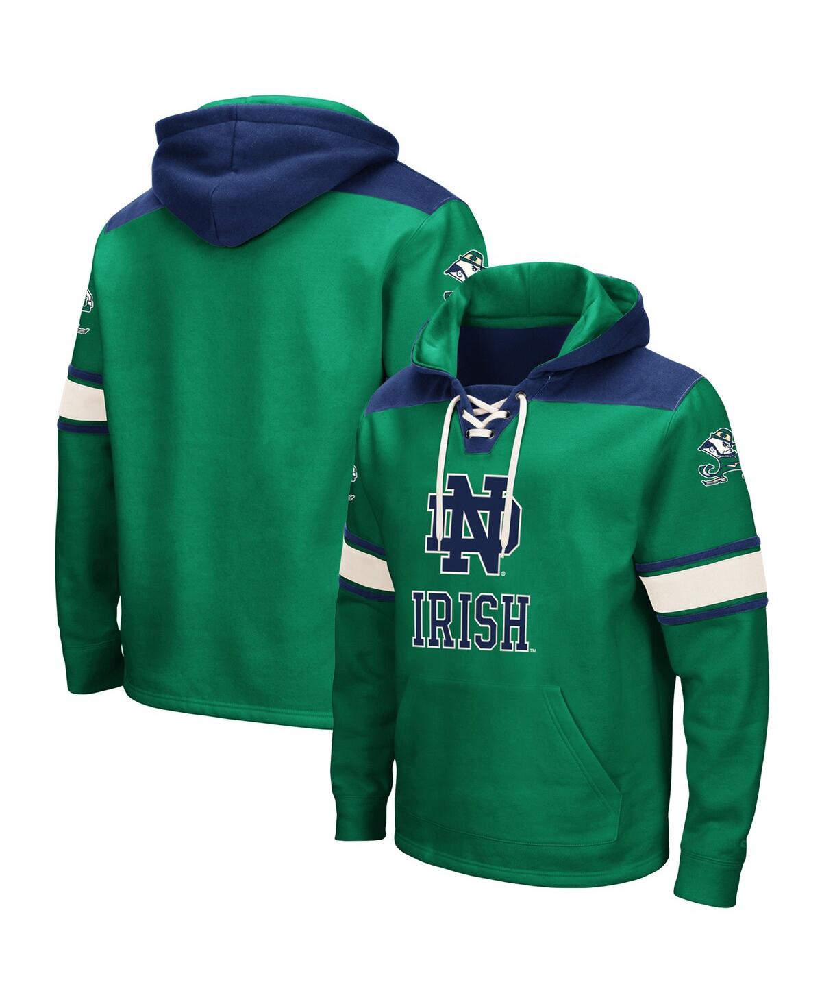 Colosseum Men's  Green Notre Dame Fighting Irish 2.0 Lace-up Pullover Hoodie