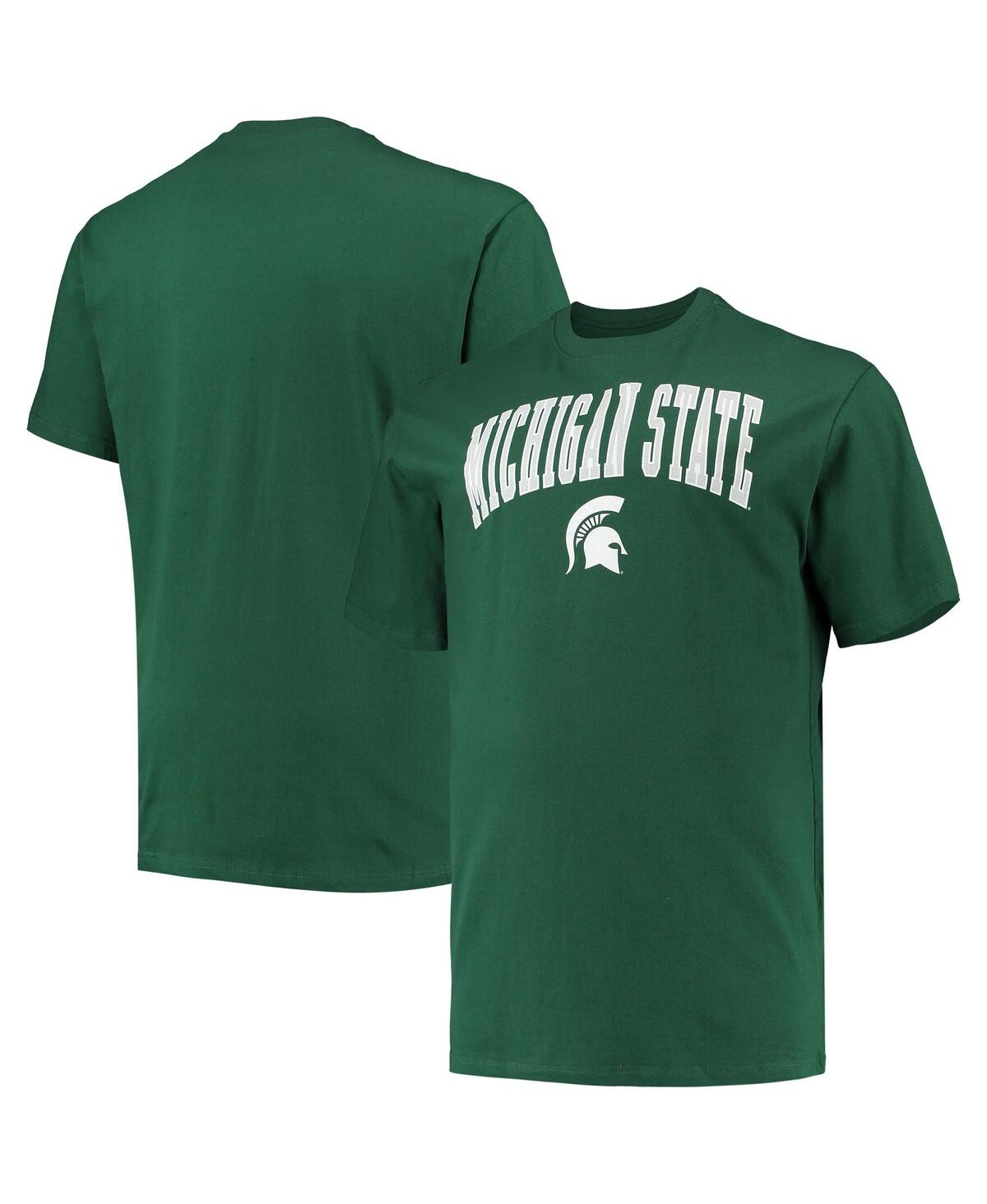 Champion Men's  Green Michigan State Spartans Big And Tall Arch Over Wordmark T-shirt