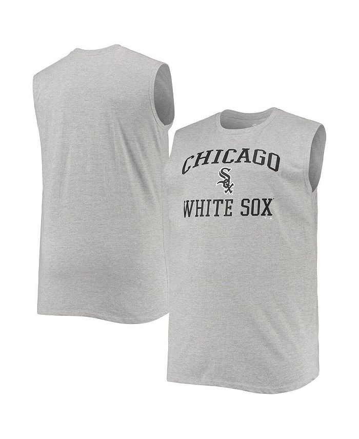 Profile Men's Heathered Gray Chicago White Sox Big and Tall Jersey Muscle Tank  Top