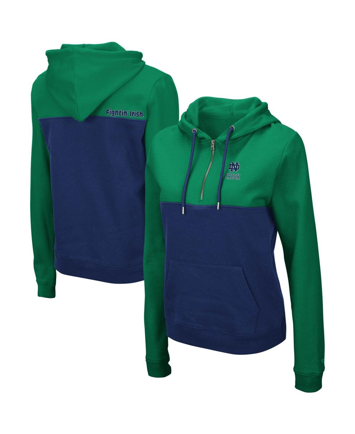 Women's Colosseum Navy Notre Dame Fighting Irish Aidan Half-Zip Hoodie - Navy