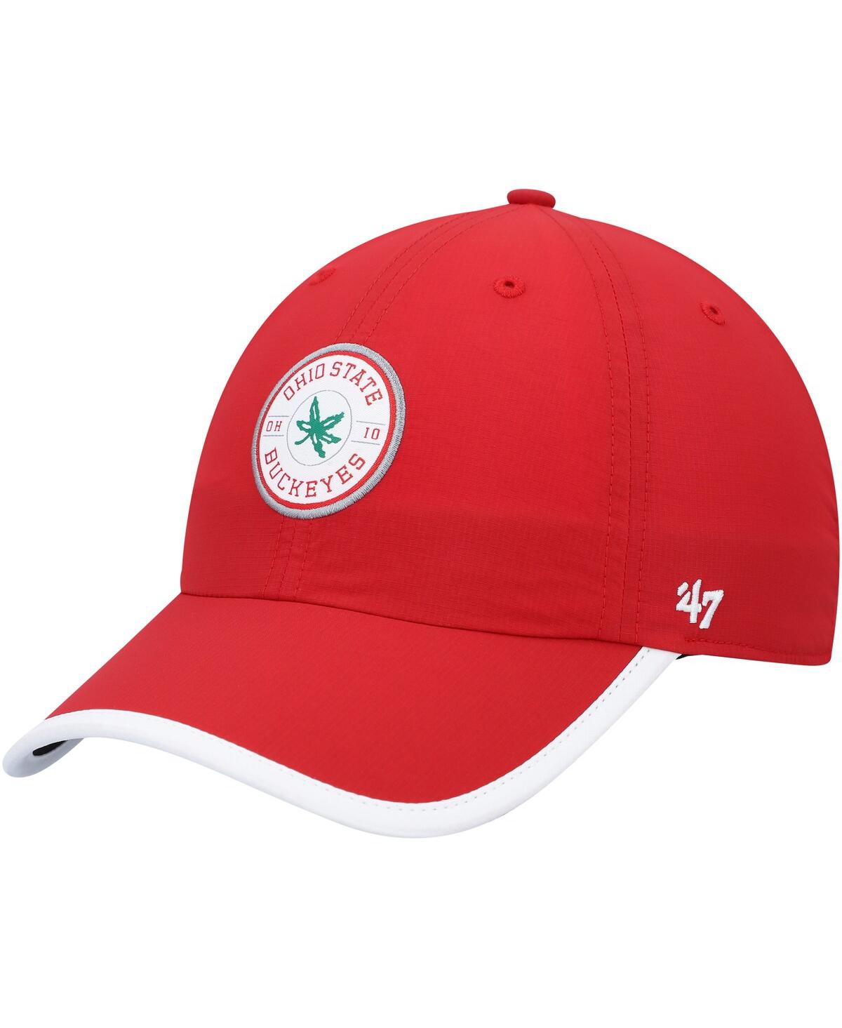 Men's '47 BrandOhio State Buckeyes Microburst Team Clean Up Adjustable Hat - Scarlet