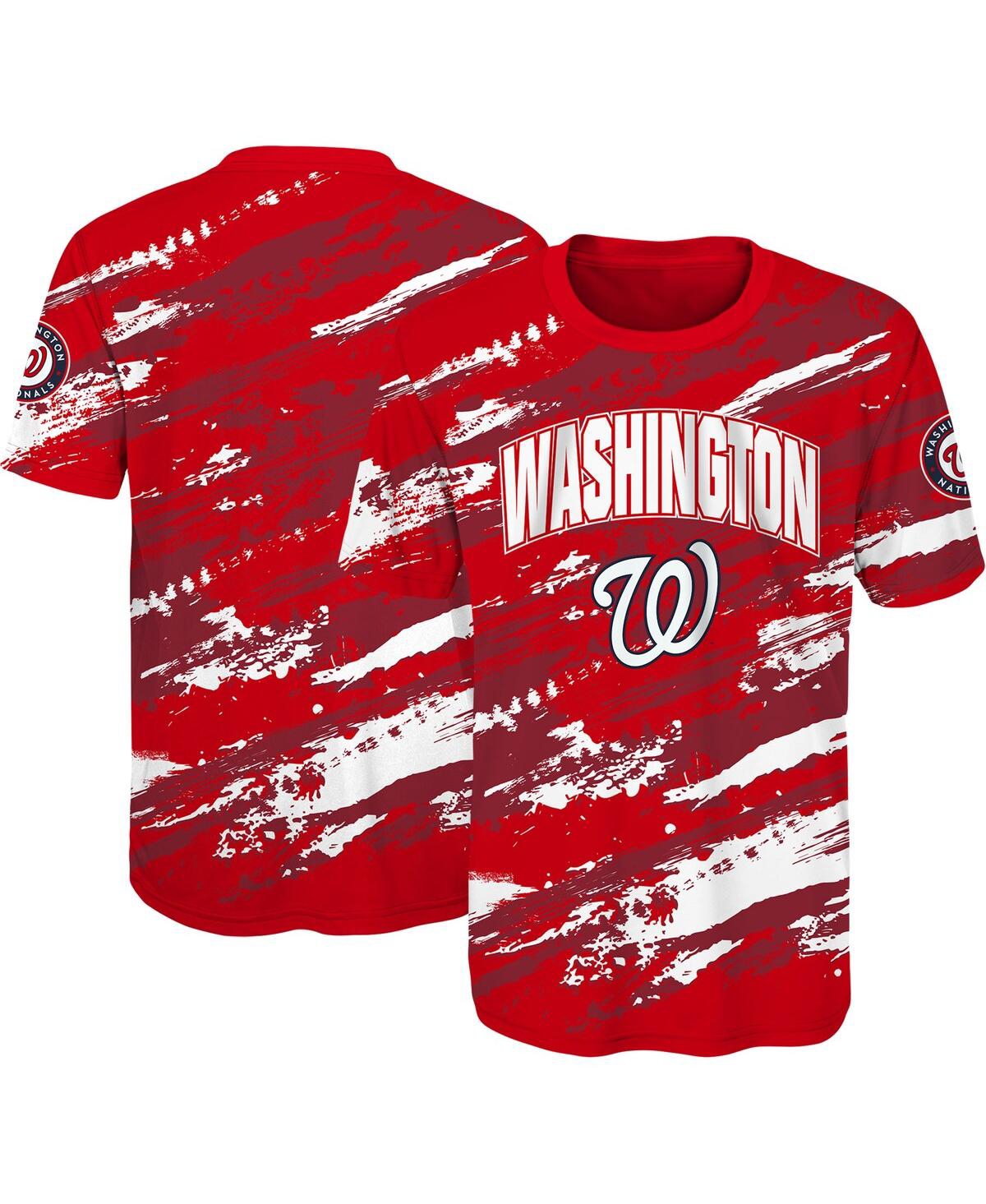 Outerstuff Kids' Big Boys And Girls Red Washington Nationals Stealing Home T-shirt
