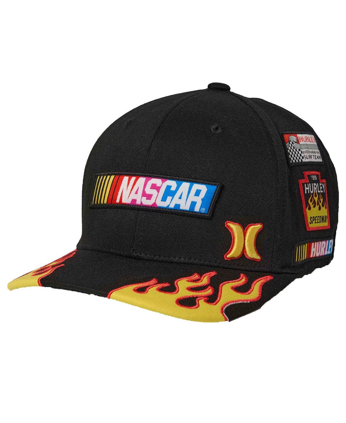 Shop Hurley Men's  Black Nascar Tri-blend Flex Fit Hat
