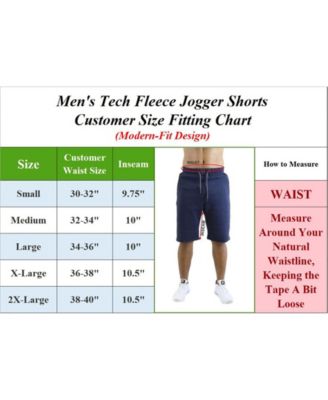 Men's Slim Fit Tech Fleece Performance Active Jogger Shorts