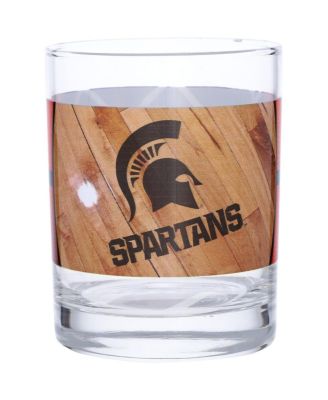 Michigan State Spartans 14 Oz Basketball Glass