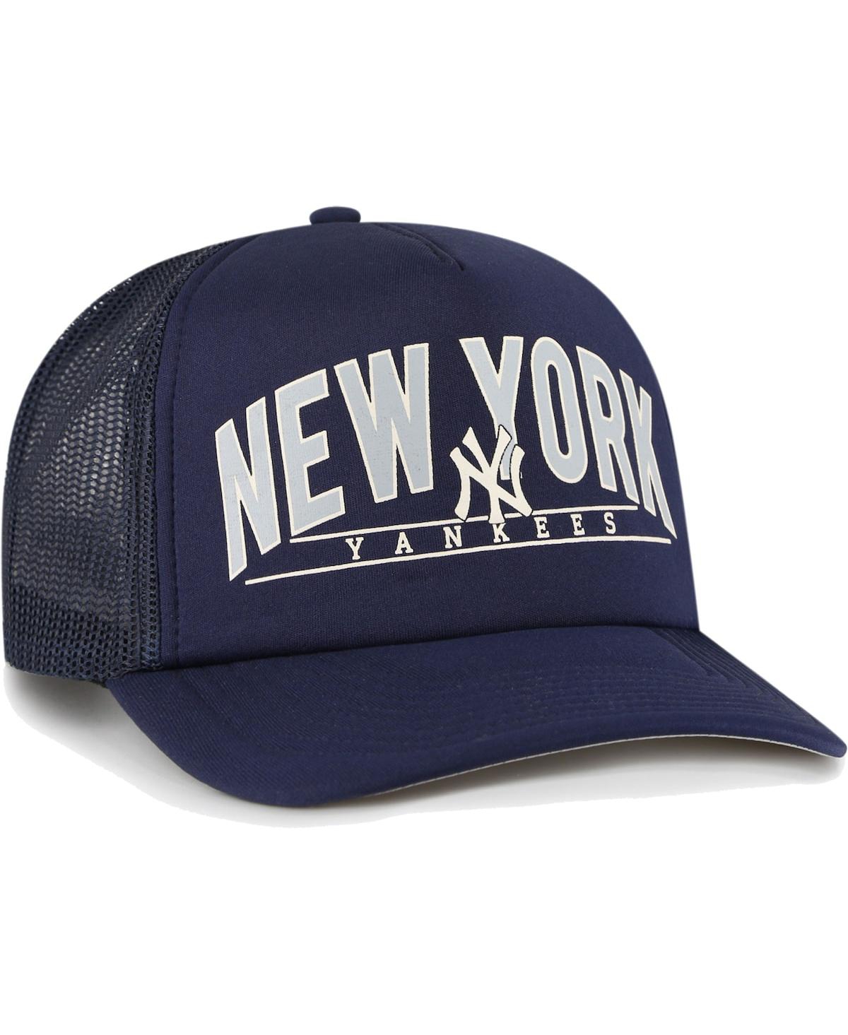Men's '47 BrandNew York Yankees Backhaul Foam Trucker Snapback Hat - Navy