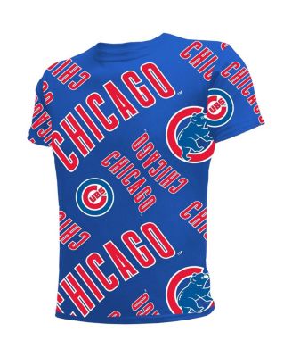 Big Boys and Girls Royal Chicago Cubs Allover Team T-shirt