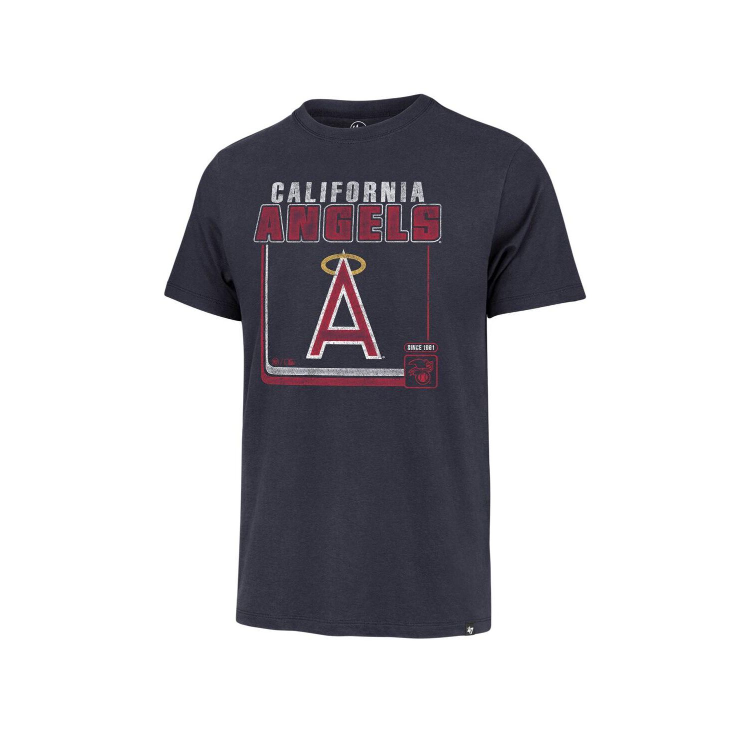 Men's Navy Los Angeles Angels Borderline Franklin T-shirt