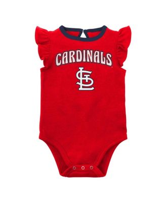 Infant Boys and Girls Red, Heather Gray St. Louis Cardinals Little Fan Two-Pack Bodysuit Set