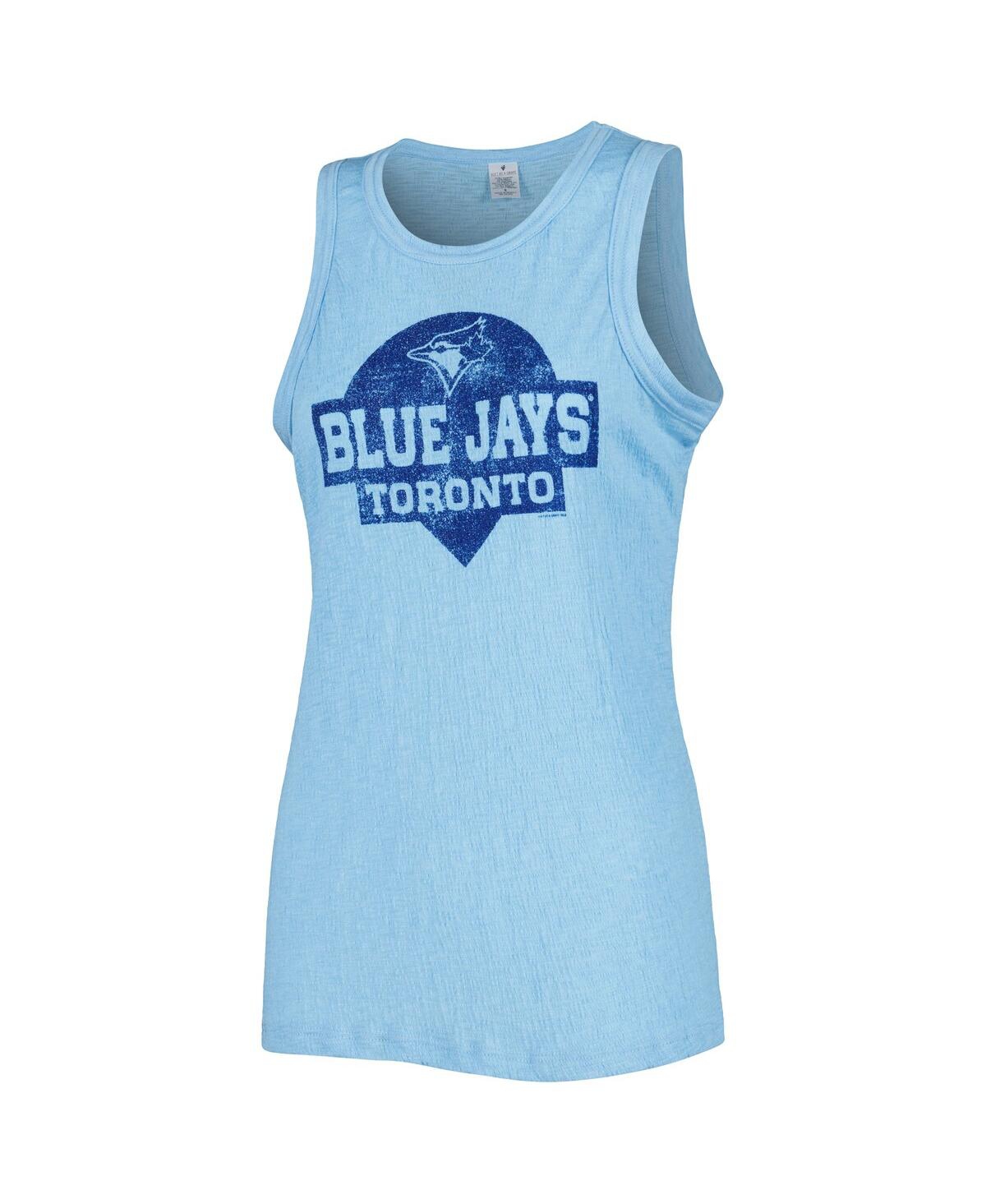 Shop Soft As A Grape Women's  Royal Toronto Blue Jays Tri-blend Tank Top