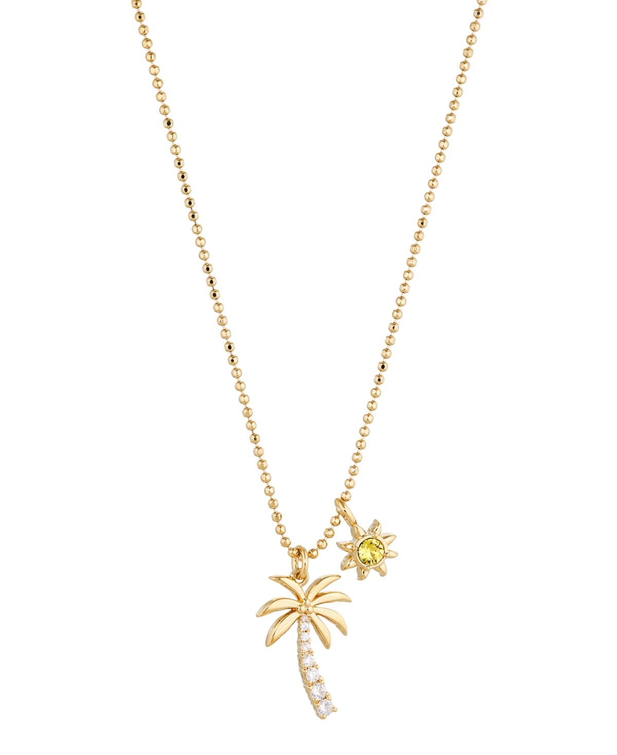 Ava Nadri Gold Cubic Zirconia Palm Tree Necklace