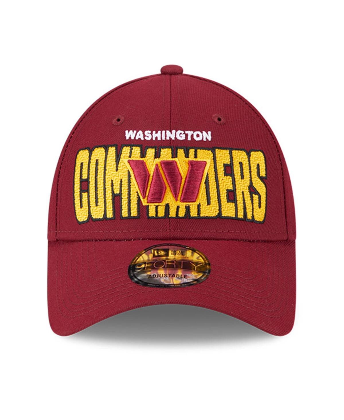 Shop New Era Men's  Burgundy Washington Commanders 2023 Nfl Draft 9forty Adjustable Hat