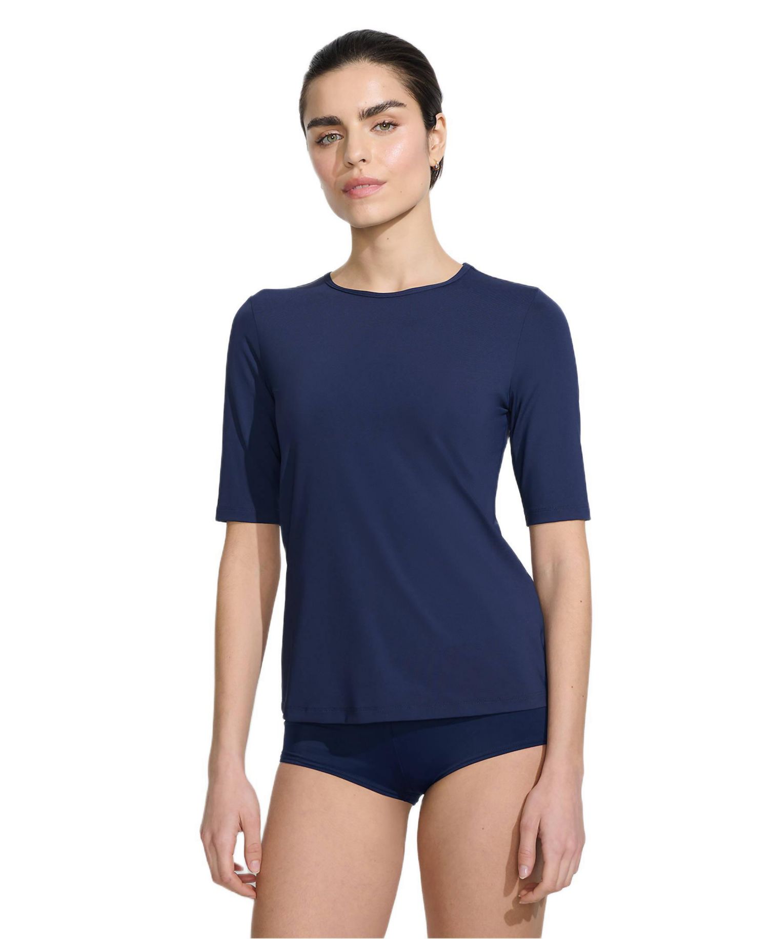Women's SunShade UPF 50 Elbow Sleeve Rash Guard Swim Tee