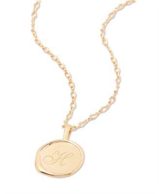 14K Gold-Plated Sadie Personalized Initial Pendant