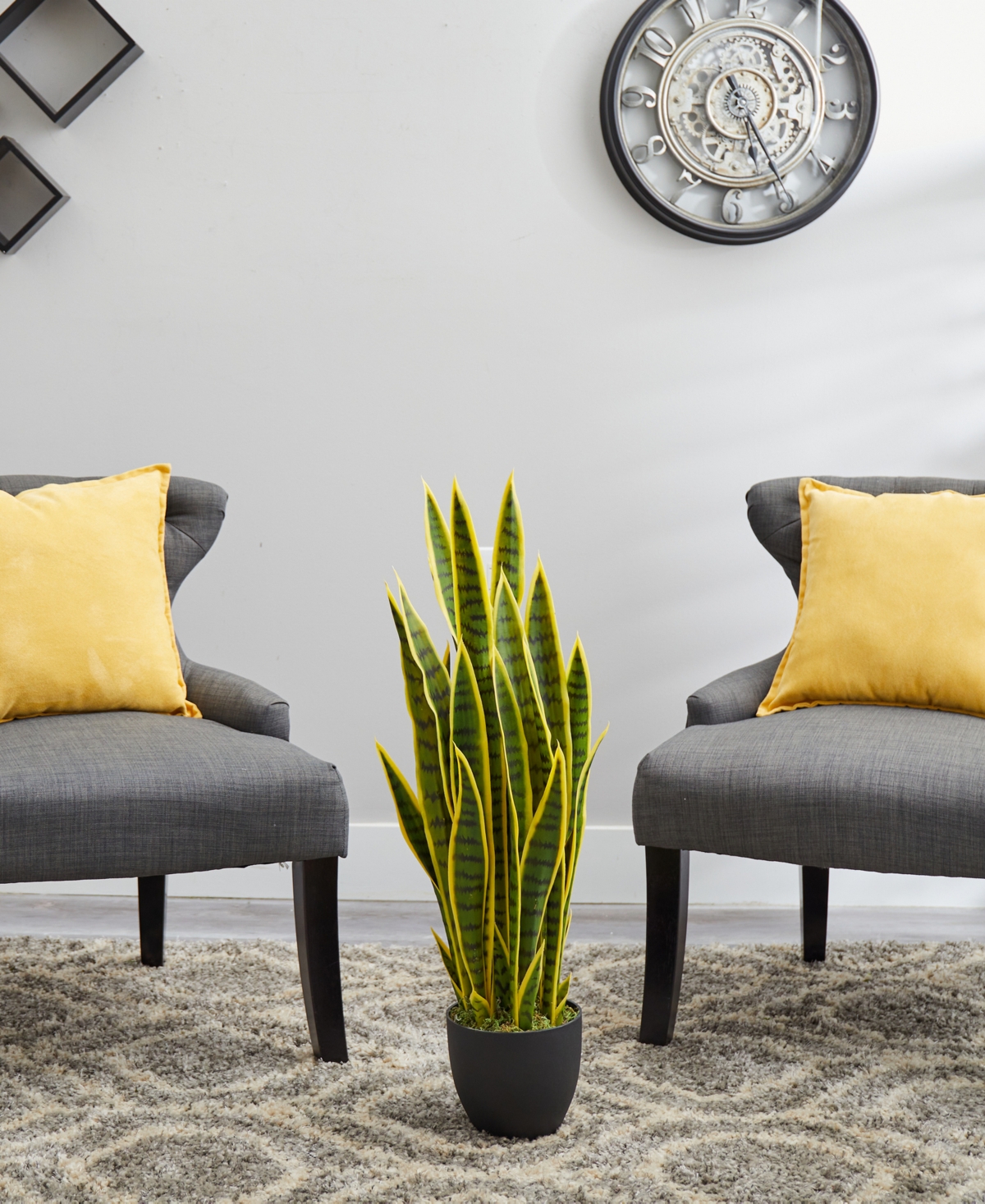NEARLY NATURAL 33" SANSEVIERIA ARTIFICIAL PLANT 