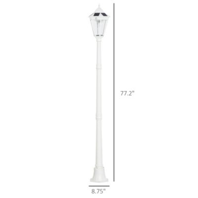77" Outdoor Solar Light Post, Motion Activated Lamp,