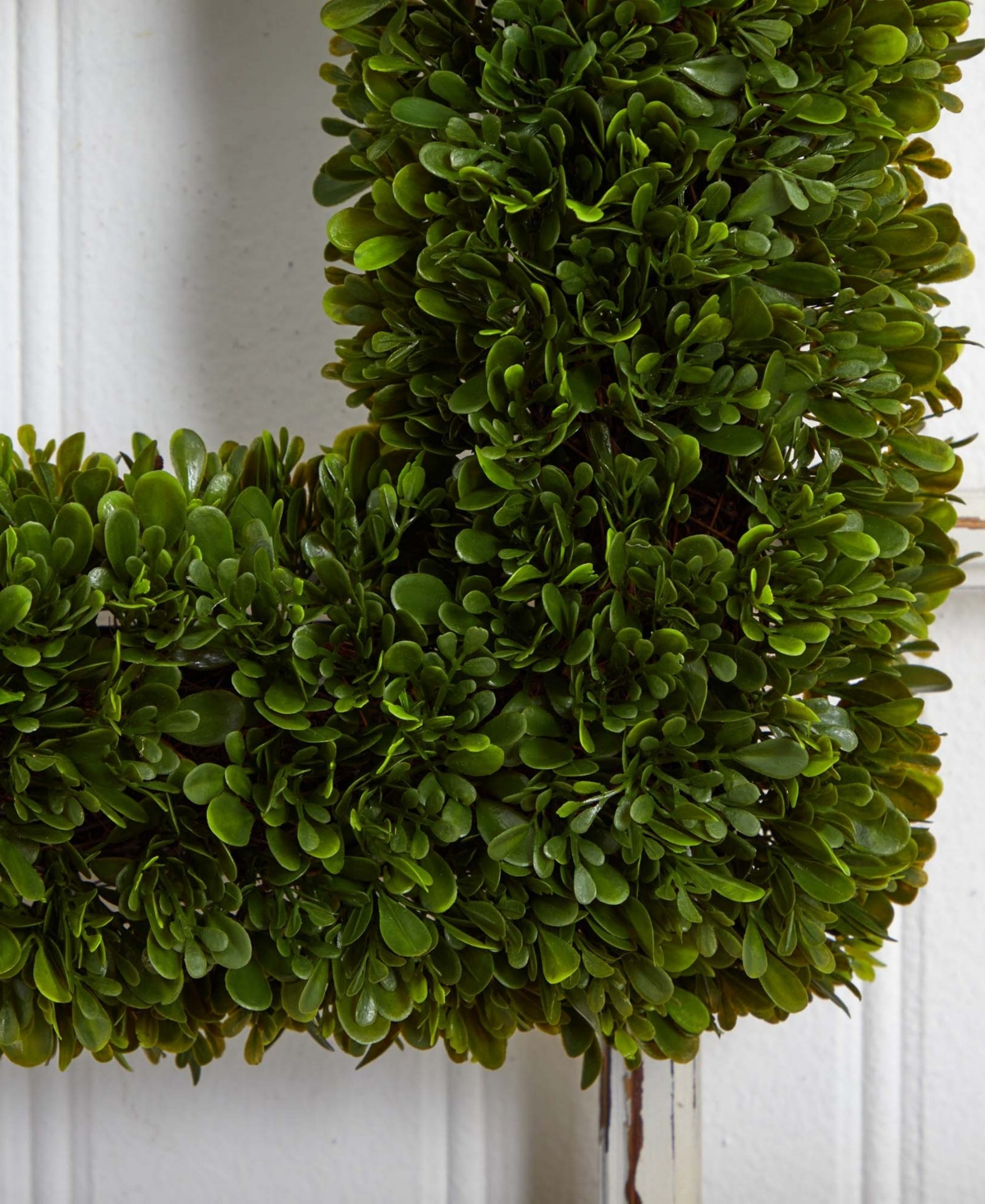 NEARLY NATURAL 17" TEA LEAF SQUARE WREATH 