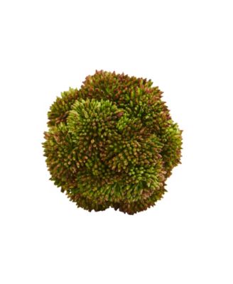 4-In. Sedum Artificial Succulent Artificial Spheres, Set of 6