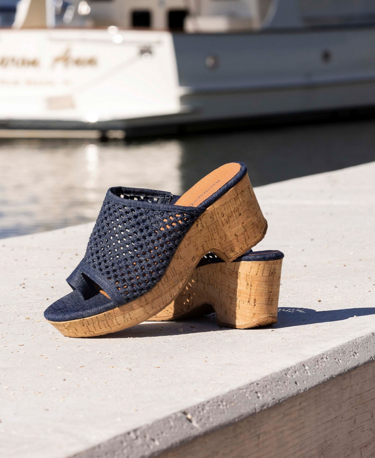 Shop Baretraps Women's Bethie Slide Wedge Sandals In Ocean Multi