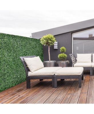 12 PCS 20" x 20" Artificial Boxwood Panels Topiary Wall Greenery Backdrop, Privacy Hedge Screen UV Protected 4Layer Roll Grass Panel Fence Decor Outdoor Indoor Garden Backyard, Light Green