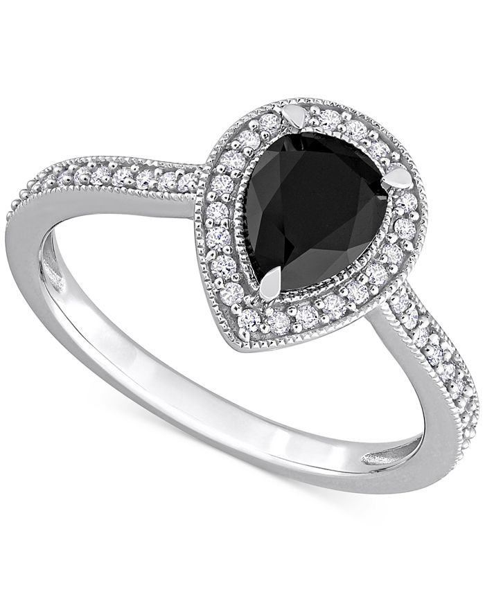 Macy's black diamond ring deals