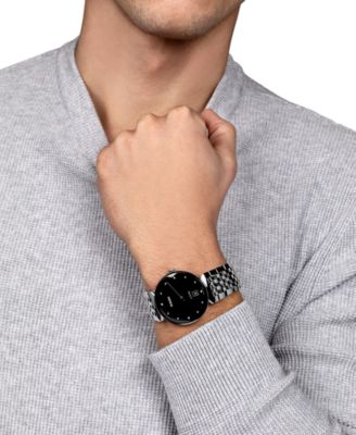 Women's Swiss Florence Classic Diamond (1/20 ct. t.w.) Stainless Steel Bracelet Watch 38mm