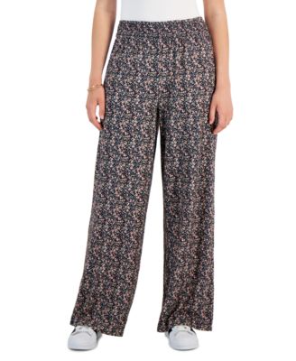 Tinsel - Petite Floral-Print Wide-Leg Pants