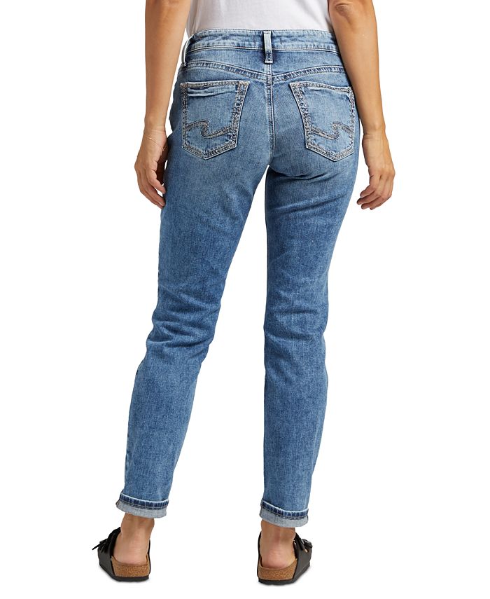 Silver Jeans Co. Women's Mid Rise Slim Leg Boyfriend Jeans Macy's