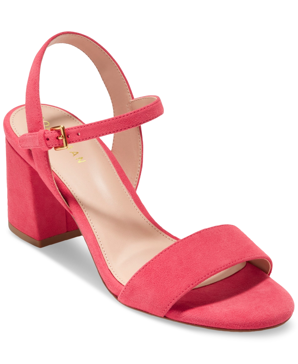 Cole Haan Josie Block Heel Sandal In Geranium Suede