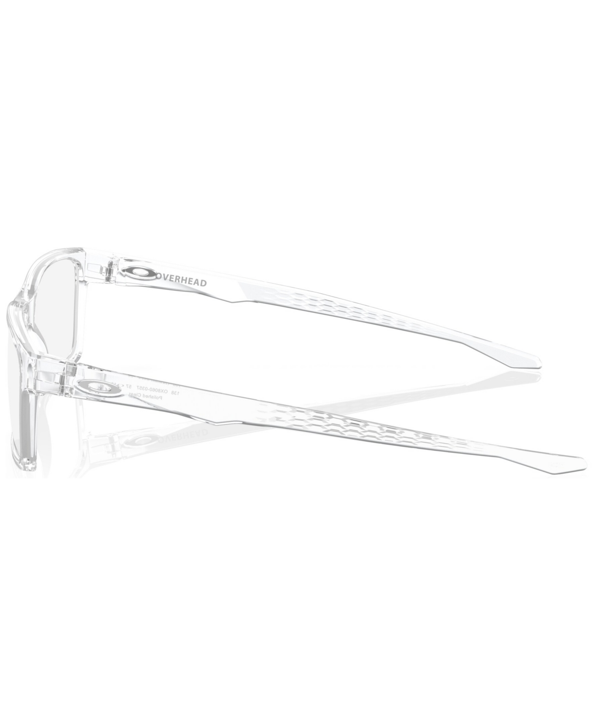 Oakley Men's Rectangle Eyeglasses, Ox8060 57 In Polished Clear