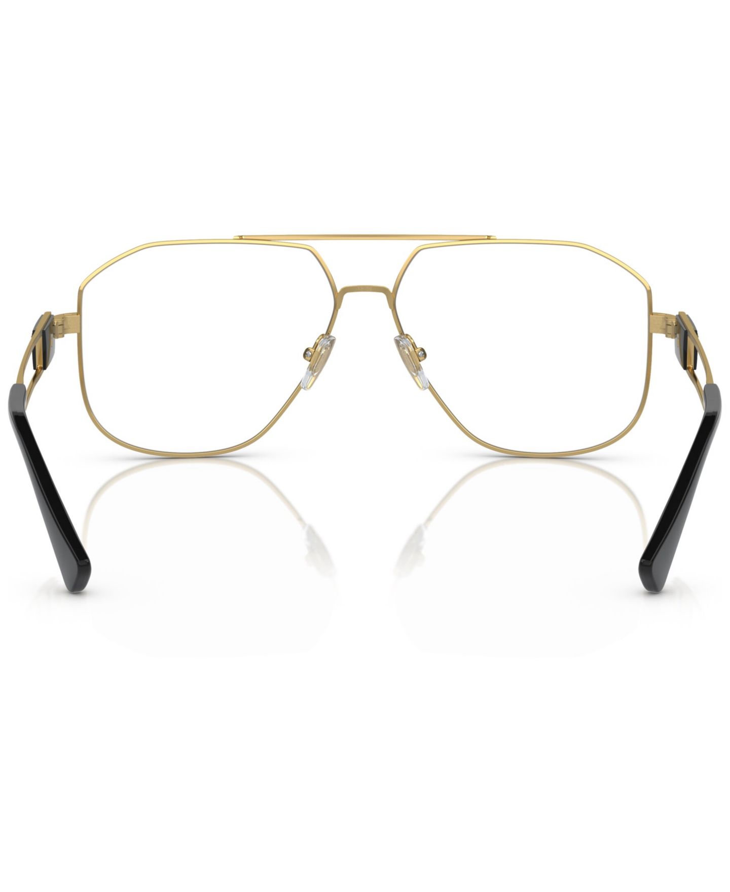 Мужские очки Versace Man Pilot/Aviator Metal VE1287 Eyeglasses, цвет: Чёрный / Золотой — фото 4