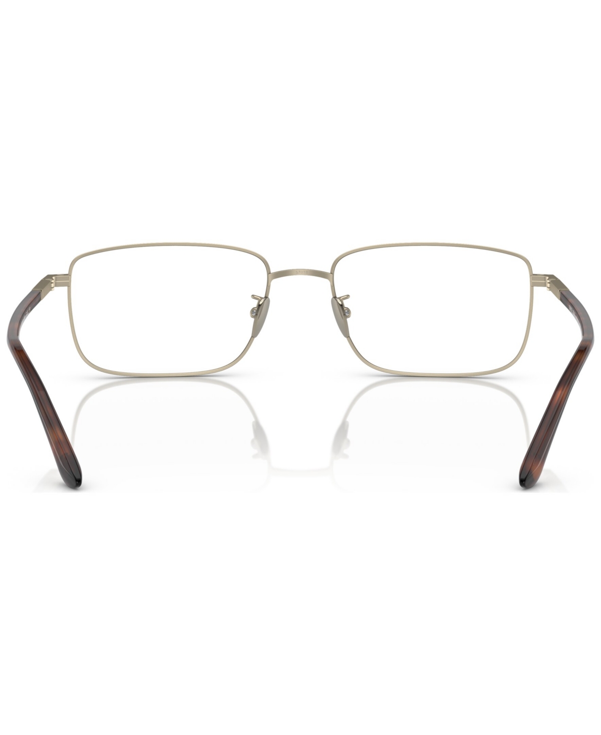 Giorgio Armani Men's Rectangle Eyeglasses, Ar5133 55 In Matte Pale Gold-tone