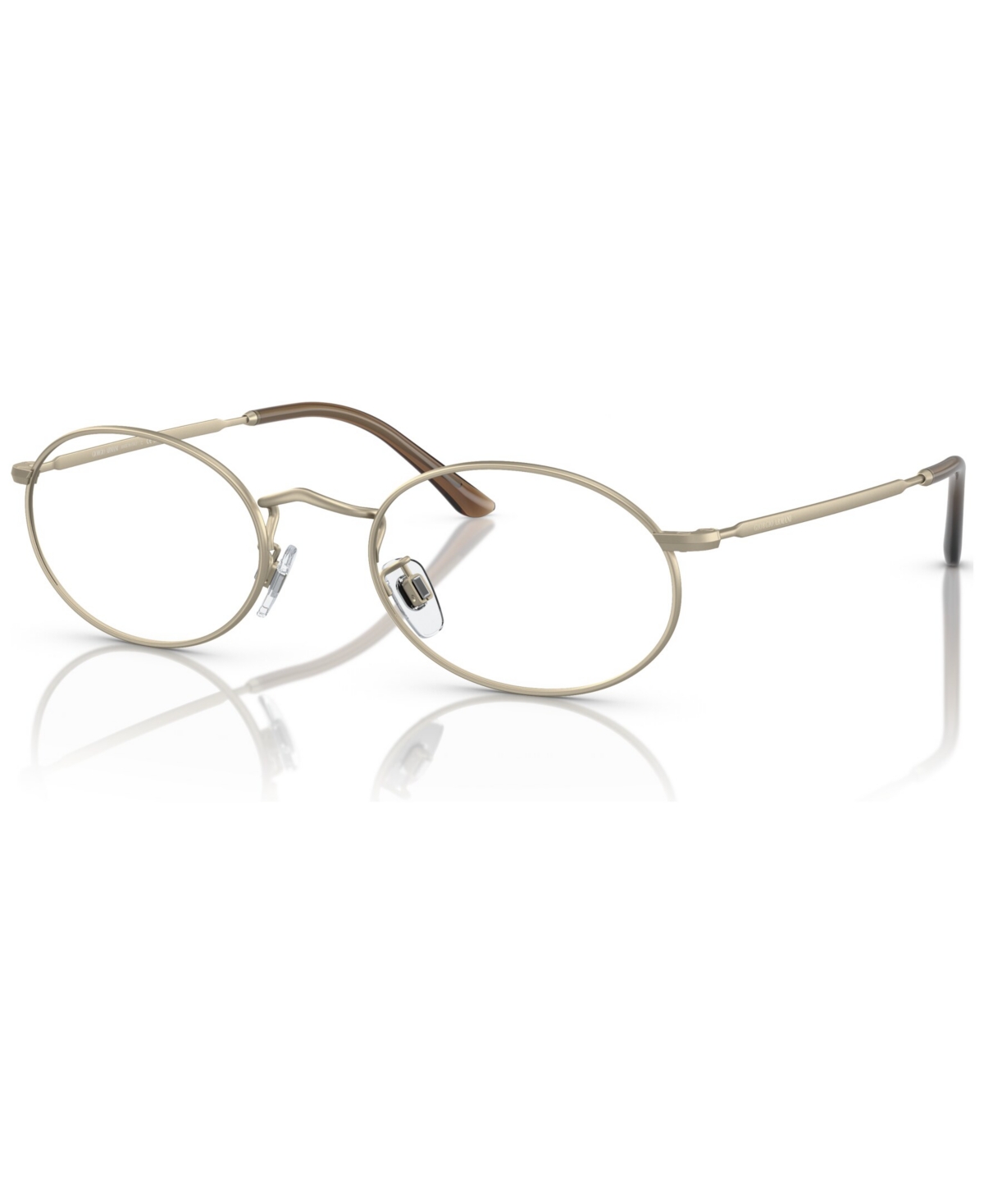 Men's Oval Eyeglasses, Ar 131VM 50 - Matte Pale Gold-Tone