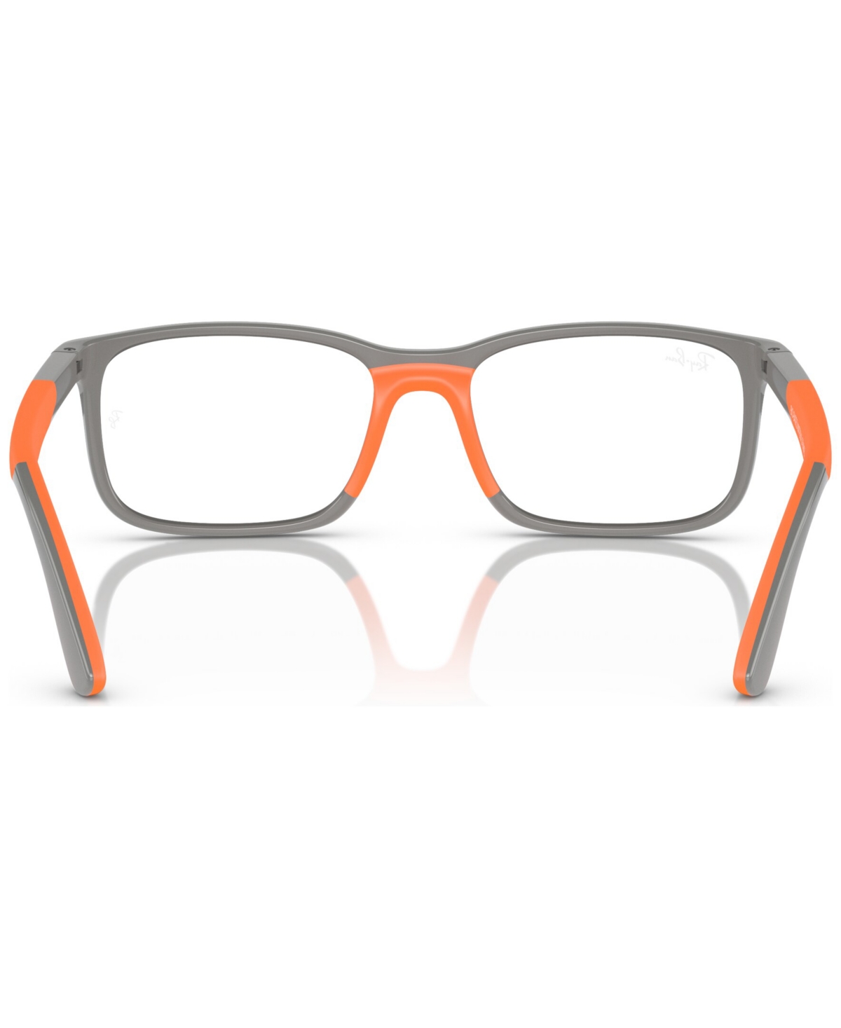 Ray-ban Jr Kids Rectangle Eyeglasses, Rb1621 47 In Gray On Orange