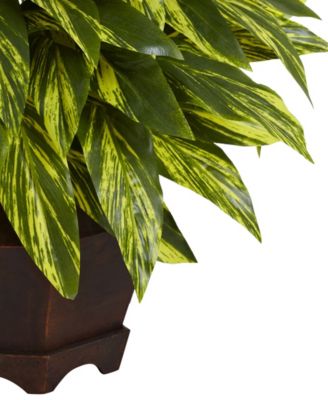 Tradescantia Artificial Plant in Hexagon Planter