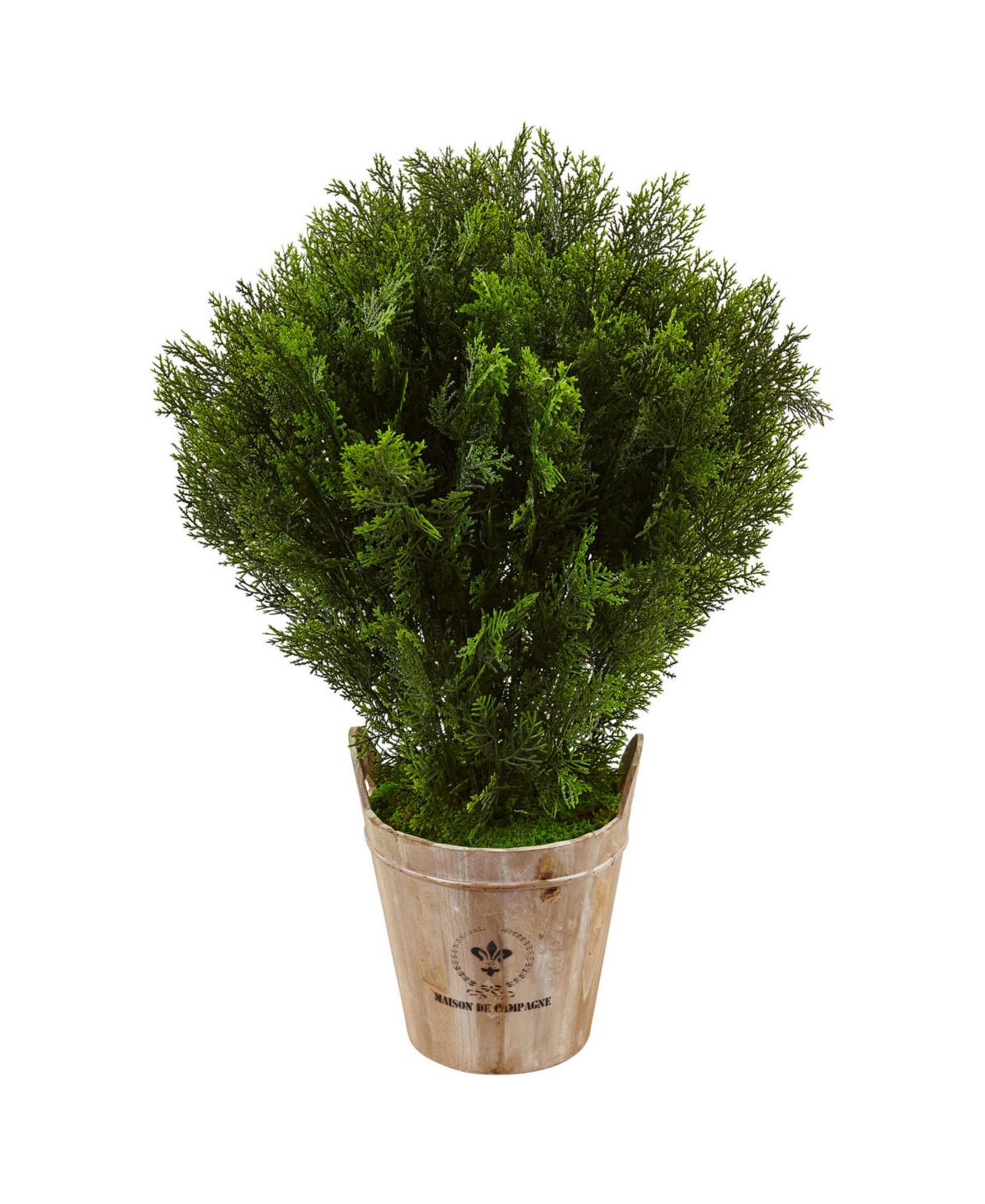NEARLY NATURAL 3' CEDAR ARTIFICIAL PLANT IN BARREL PLANTER 