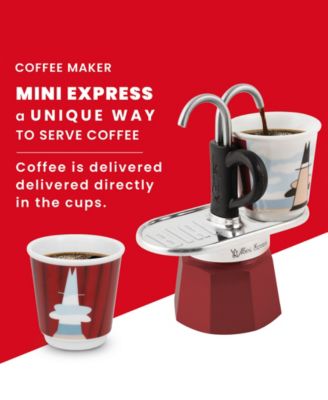 Set Mini Express "R" Magritte Plus 2 Bicc. 2.8 OZ Coffeemaker