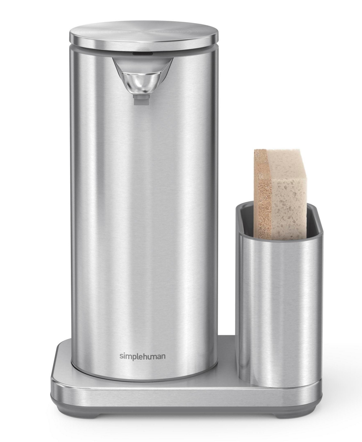 Shop Simplehuman Liquid Sensor Pump With Caddy, 14 oz In Brushed Stainless Steel