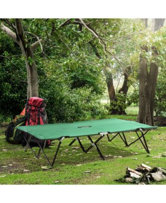 2 Person Camping Cot for Adults w/ Bag, Hunting Fishing Trip Bed,
