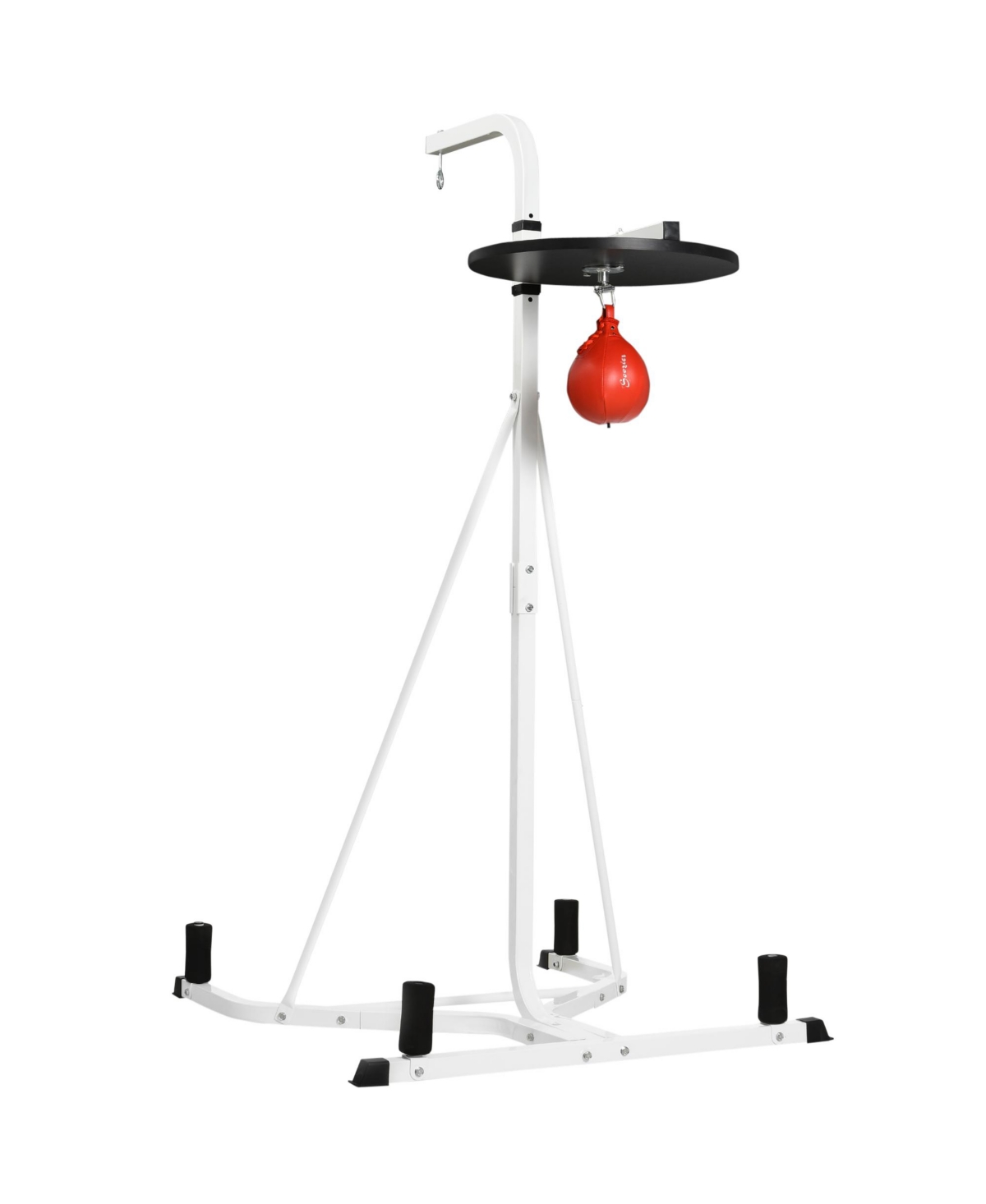 Free-Standing Speed Bag Platform Station Boxing Stand Heavy Duty Frame White - White